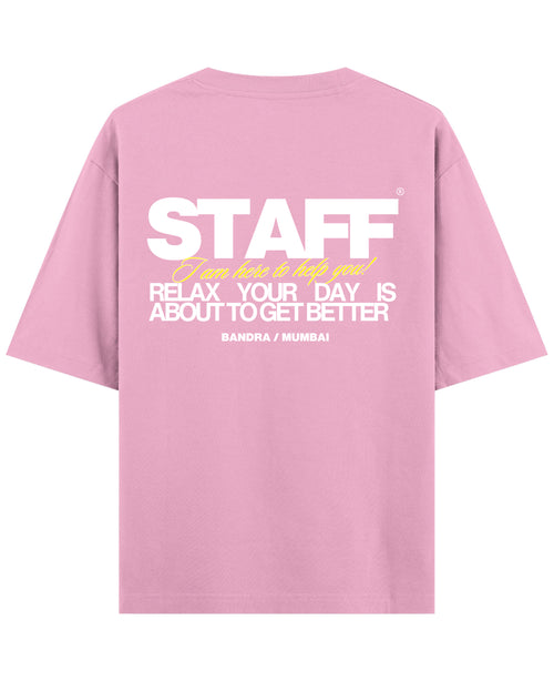 Baby Pink Oversized T-Shirt Back Design