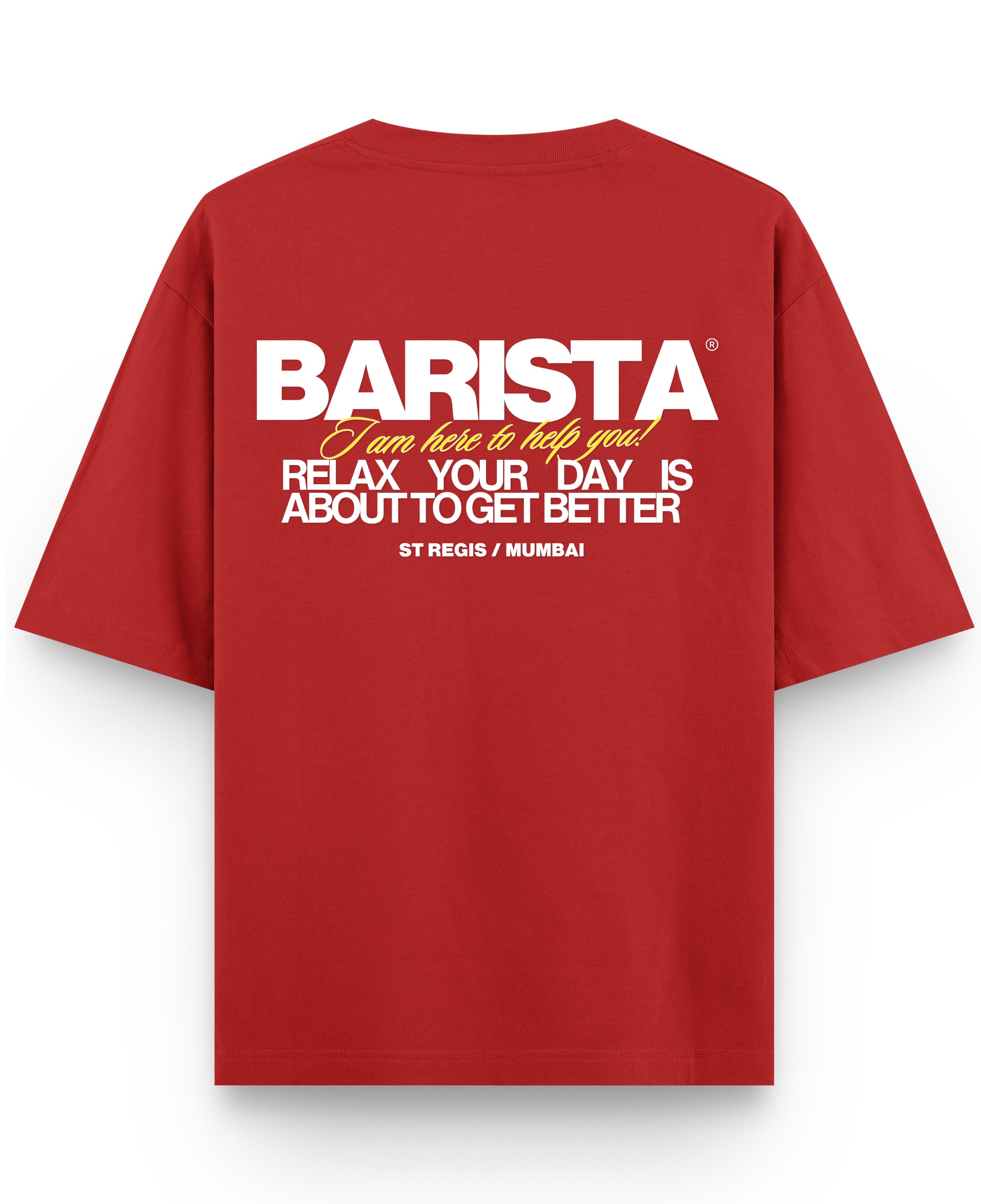 Red Oversized T-shirt Back Design